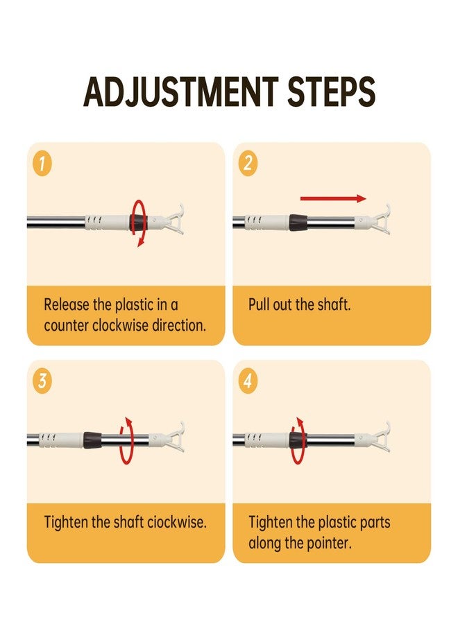 MaKefeile Tension Rod Blinds Shads Push Pull Adjustable Rod for Skylight Cordless Window Blinds and Shades,Easy to Pull The Shades Down and Up 38 to 63inch. - Image 4